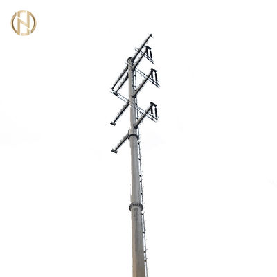 خرید Galvanized Transmission Electrical Steel Pole Hot DIP Galvanized Electrical Power Pole With Good Price online manufacture