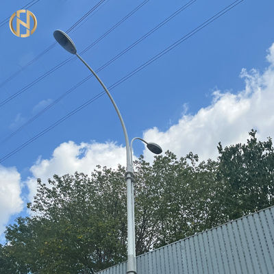 خرید 3m 6m 8m 12m Customized Hot Dip Galvanized Octagonal Solar Road Light Pole Design online manufacture