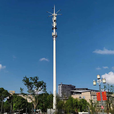 خرید Customized Hot Dip Galvanized Steel 30m Telecommunication Poles With Antennas online manufacture