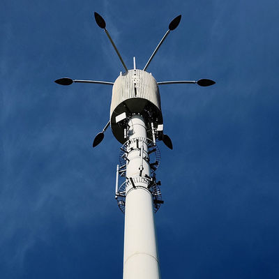 خرید Customized Hot Dip Galvanized Telecom Monopoles With Platform Or Antennas online manufacture