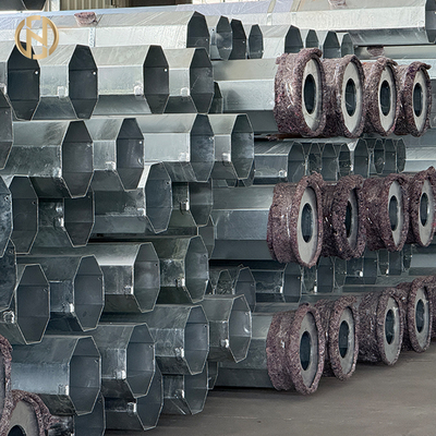 خرید 9M 10M 12M Hot Dip Galvanized Concrete Electric Pole 33KV Steel Tower Pole for Power Distribution Equipment online manufacture