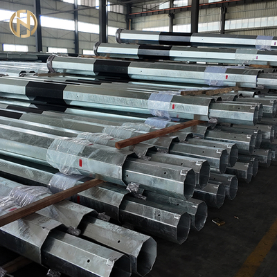 خرید 25FT-45FT Octagonal Polygonal Hot Dip Galvanized Electric Distribution Steel Power Pole online manufacture