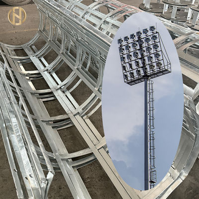 خرید دکل لوله ای فولادی گالوانیزه گرم با دکل بلند نورپردازی استادیوم با گزینه های صفحه نور دایره ای و نامنظم online manufacture