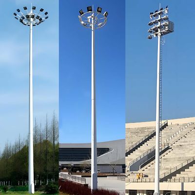 خرید 15m to 50m Adjustable High Pole Light Stadium High Mast Light Pole Hot Selling Galvanized High Mast Lighting Steel Pole online manufacture