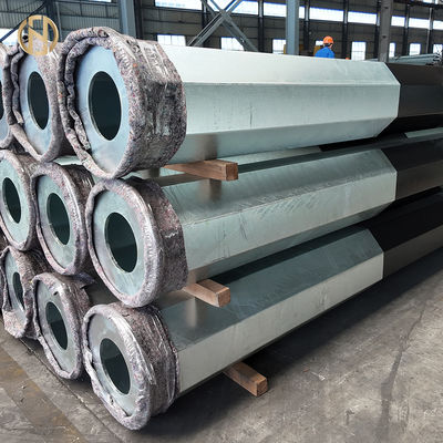 خرید High-quality Export Octagonal Hot-dip Galvanized Transmission Line Steel Poles online manufacture