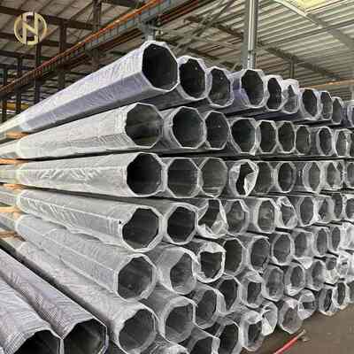 خرید تیر برق انتقال نیروی فولادی گالوانیزه هشت ضلعی فضای باز 11 متری 350 کیلوگرم نیرو 13 متری 400 کیلوگرم نیرو 15 متری 450 کیلوگرم نیرو online manufacture