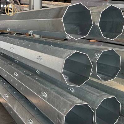 خرید دکل برق هشت ضلعی فولادی گالوانیزه برای زیرساخت برق online manufacture