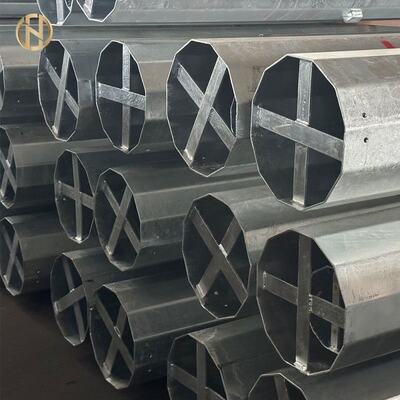 خرید Q355 قطب انتقال برق فولاد گالوانیزه گرم، برج برق مشترک 12/16 طرفی (AVE ≥ 86μm) online manufacture