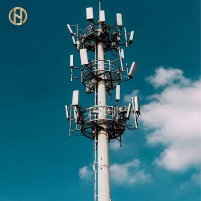 خرید قطب فولادی گالوانیزه شده گرم برای مخابرات (TIA/EIA-222 مطابق با 20-50m برای ایستگاه های پایه 4G/5G) online manufacture