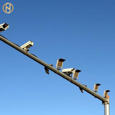 خرید 10-35M Height CCTV Camera Pole  Galvanized Steel Security Camera Pole online manufacture