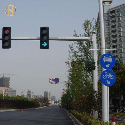 خرید 6M X 6M L Type Stop Light Pole With Red Yellow Green Lights High Precision online manufacture