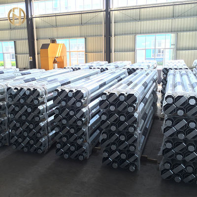 خرید 10m 11m Class 3 Galvanized Steel Electrical Pole 11KV 33KV 5.3KN 6.7KN online manufacture