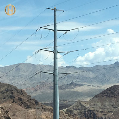 خرید Hot Dip Galvanised Power Pole 166KV 38m For Power Transmission Line online manufacture