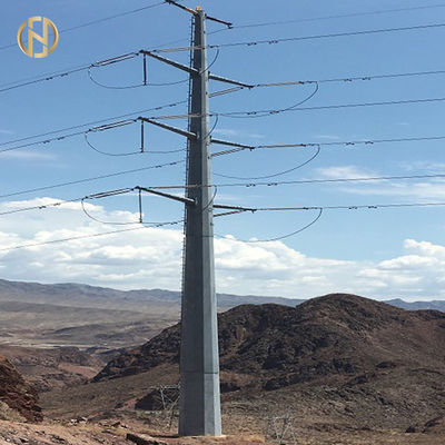خرید Self Supporting Metal Power Pole 32m 0-30 Degree Dodecagon 166KV Transmission Line online manufacture
