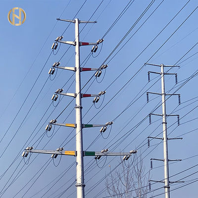 خرید Transmission line Galvanized Steel Tubular Electrical Power Pole online manufacture