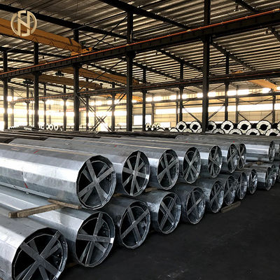 خرید 30FT 9m / 25FT 7.6m Metal Utility Pole Custom Powder Coated 7mm -16mm Thickness online manufacture