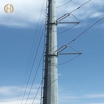 خرید 69KV Steel Metal Utility Pole ASTM A 123 Hot Dip Galvanizing High Durability online manufacture