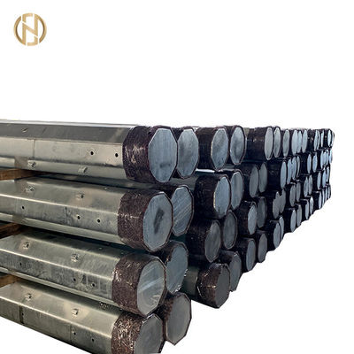 خرید 8 Side Tubular Steel Pole  10.5M 35FT Steel Utility Pole 300daN 3KN Q460 online manufacture