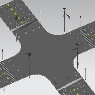 خرید 12M Cantilever ASTM GR65 Traffic Light Pole For Street online manufacture