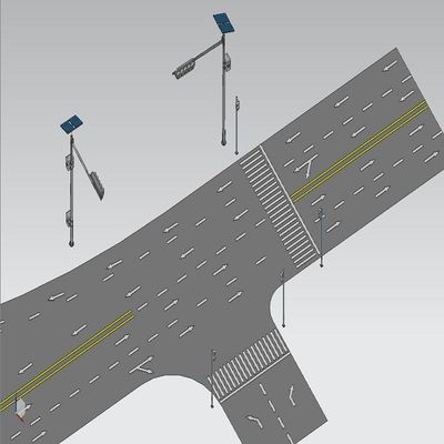 خرید T Type Octagonal Shape 6M Cantilever Traffic Light Post online manufacture