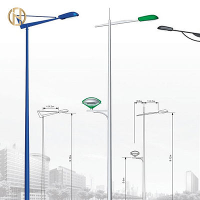 خرید 85um Galvanized Light Pole Q235B Metal Light Post Earthquake Resistant online manufacture