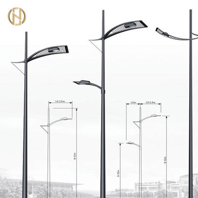 خرید 8M Street Light Pole Q235B Round Conical Single Arm Light Pole online manufacture