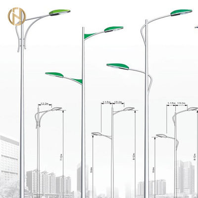 خرید Outdoor Street Light Pole Q235 Hot Dip Galvanized / Powder Coated Surface online manufacture