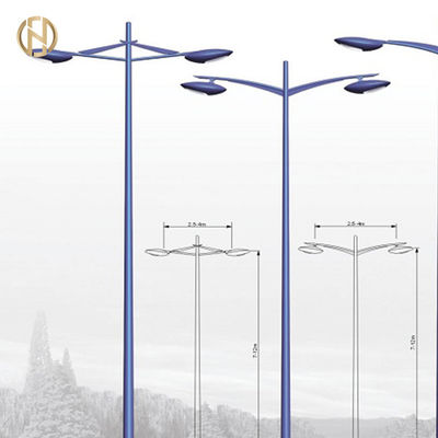 خرید Single Or Double Arm Street Light Pole Custom 3-12M 85um Galvanization Thickness online manufacture