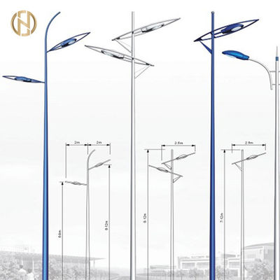 خرید Hot Dip Galvanized solar street light pole 6m 7m 9m 10m 12m Q235 Steel online manufacture