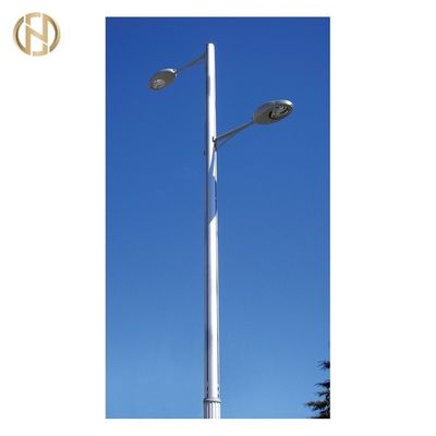 خرید Single Arm Steel Tube Customizable Electrical Street Light Pole With Hot-Dip Galvanized Coating online manufacture