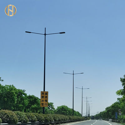 خرید Round / Conical Shape Street Light Pole  Q235B Single Arm Light Pole online manufacture