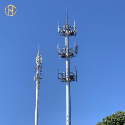 خرید 36M Cellular Monopole Communication Tower With 2 Layers PlatformM 40 online manufacture