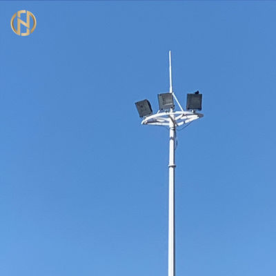 خرید Q420 Steel Octadecagon High Mast Lamp Pole 20M 30M 35M 40M online manufacture