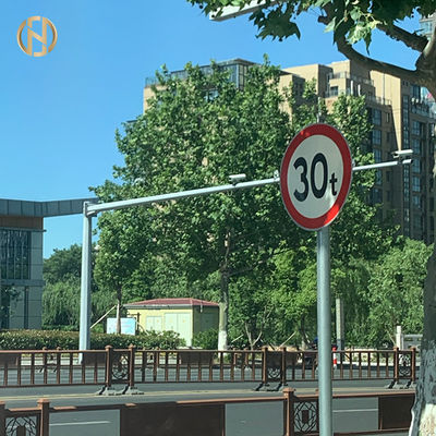 خرید Galvanized Q345B Road Sign Pole  Road Signal Post 3-20M Mounting Height online manufacture