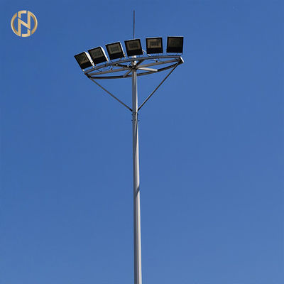 خرید Round Shape Crown High Mast Pole , 25M 30M Industrial Light Pole online manufacture