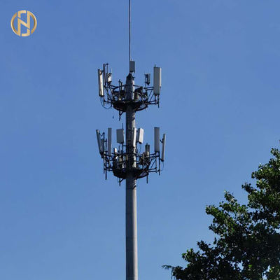 خرید Hot Dip Galvanized Telecommunication Post 20M 25M 30M 35M 40M Wind Resistant online manufacture