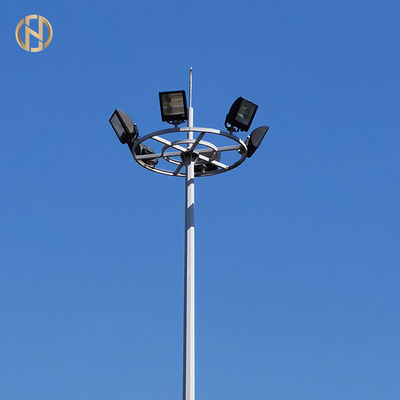 خرید Galvanized And Spray Paint High Mast Pole 35M 40M 4 Section For Shipping Terminal online manufacture