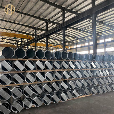 خرید 12M Galvanized Tubular Steel Post Class 7 1340daN Safety Factor 2.0 online manufacture