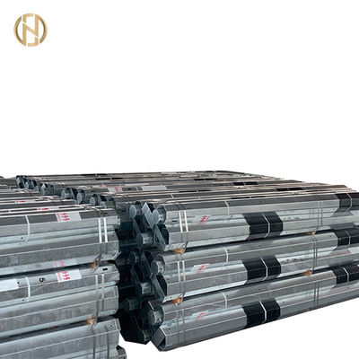خرید Low Voltage Tubular Galvanized Steel Pole 11m Length Black Painting Color online manufacture