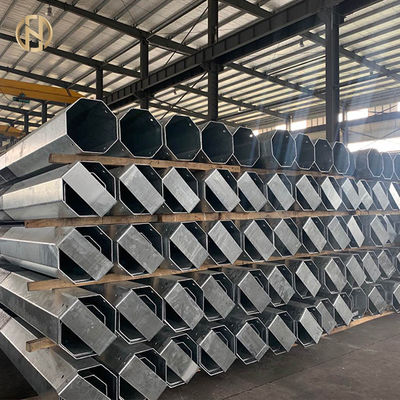 خرید 26.3 Km 33kV Steel Tubular Swaged Pole For Power Evacuation Transmission Line online manufacture