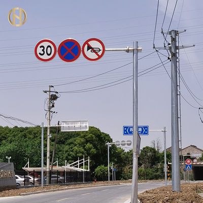 خرید Octagonal Shape Road Sign Pole  Galvanized Steel Traffic Sign Post online manufacture
