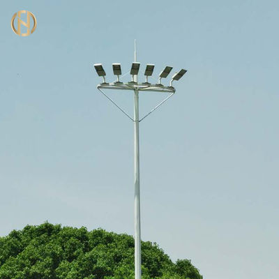 خرید Powder Coated High Mast Tower 95FT IP65 Silver Color Hot Dip Galvanized Surface online manufacture