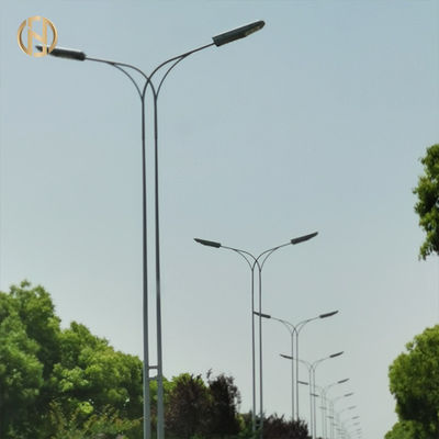 خرید 6 7 8 9m Solar Street Light Pole Two Arm Outdoor Street Lighting Pole online manufacture