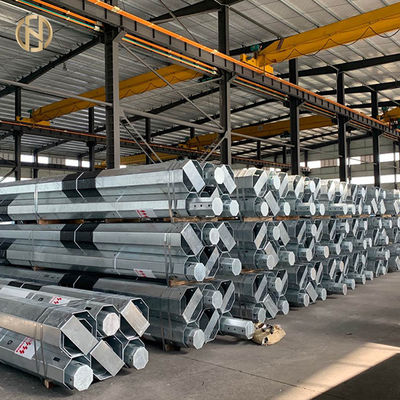 خرید Hot Roll Galvanized Metal Power Pole 33KV Class 2 1050daN 11.8m 4mm online manufacture