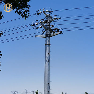 خرید Steel Electric Metal Power Transmission Pole 69KV 90FT Q460C online manufacture