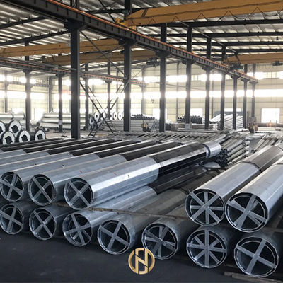 خرید Buried Type Metal Utility Poles GR50 Octagonal Shape 15KV 33KV 14m online manufacture