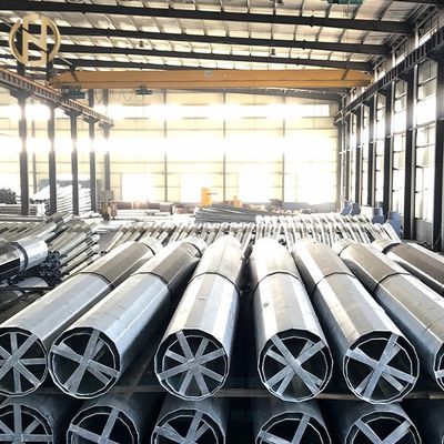 خرید 161KV 25mm SS400 Galvanized Gi Octagonal Street Light Pole  ISO10474 online manufacture