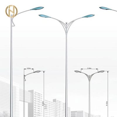 خرید 30M Q345B Galvanized Street Light Octagonal Pole AWS D1.1 Welding online manufacture