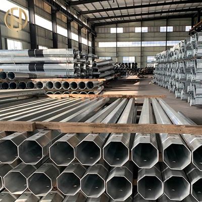 خرید Customized Size Metal Power Pole  69KV 90FT Steel Electric Pole Q460C online manufacture