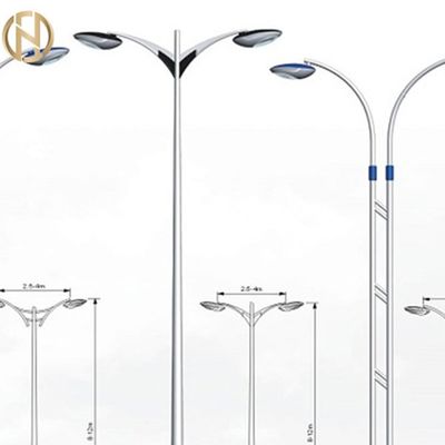 خرید 3mm Q235 Octagonal Decorative Street Light Lamp Pole Multipyramidal online manufacture